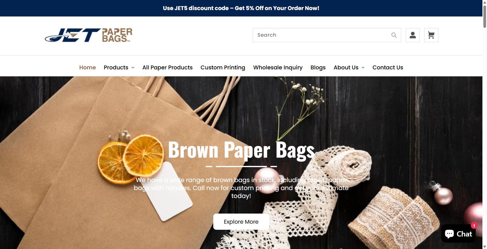 JET Paper Bags: Premium Wholesale Paper Bag Solutions