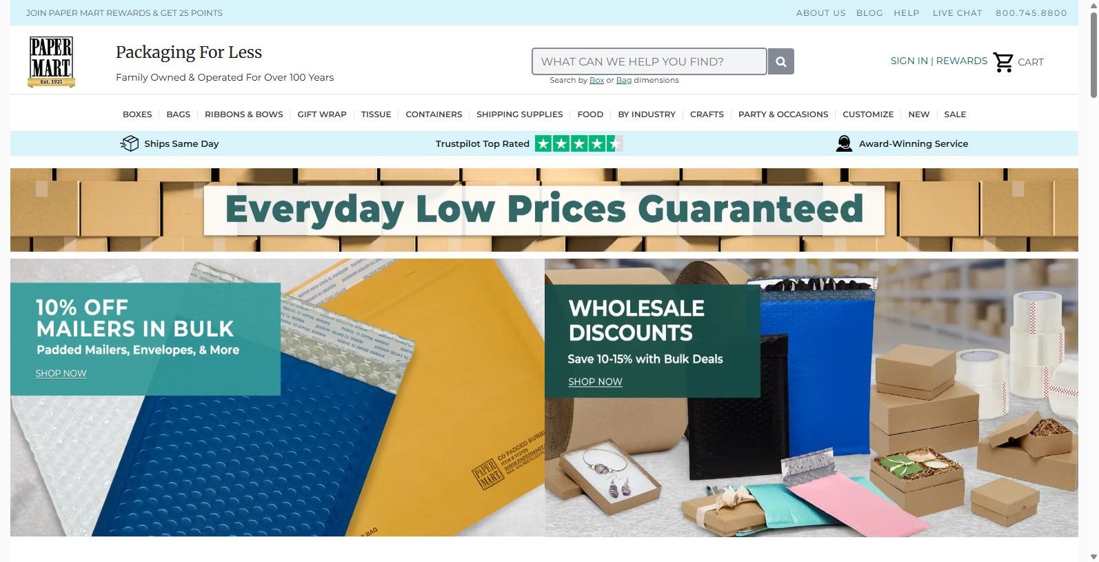 Wholesale Packaging Supplies and Products: Retail Paper Bags Wholesale