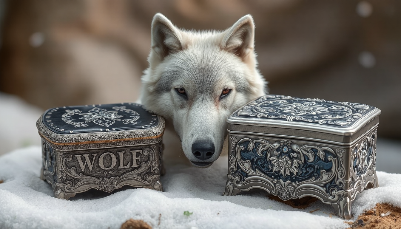 wolf design jewelry box