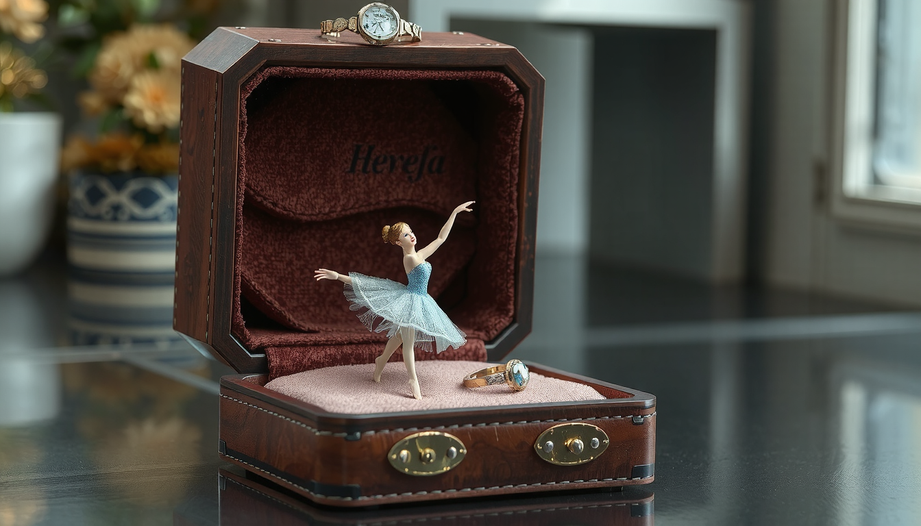 jewelry box with ballerina personalized