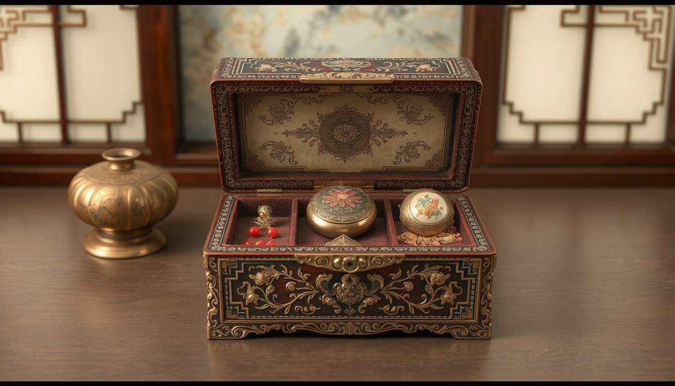 vintage chinese jewelry box