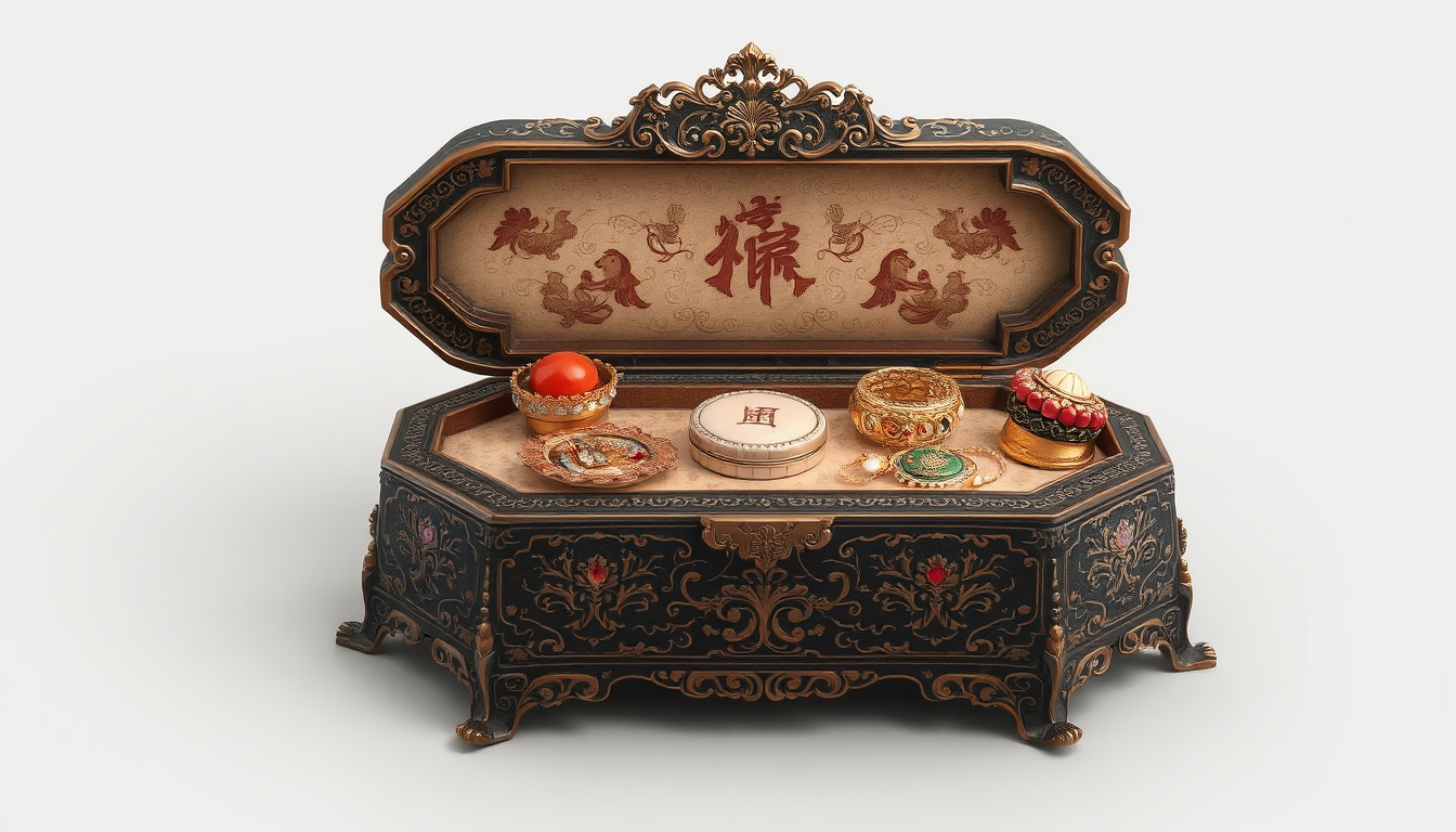 chinese antique jewelry box