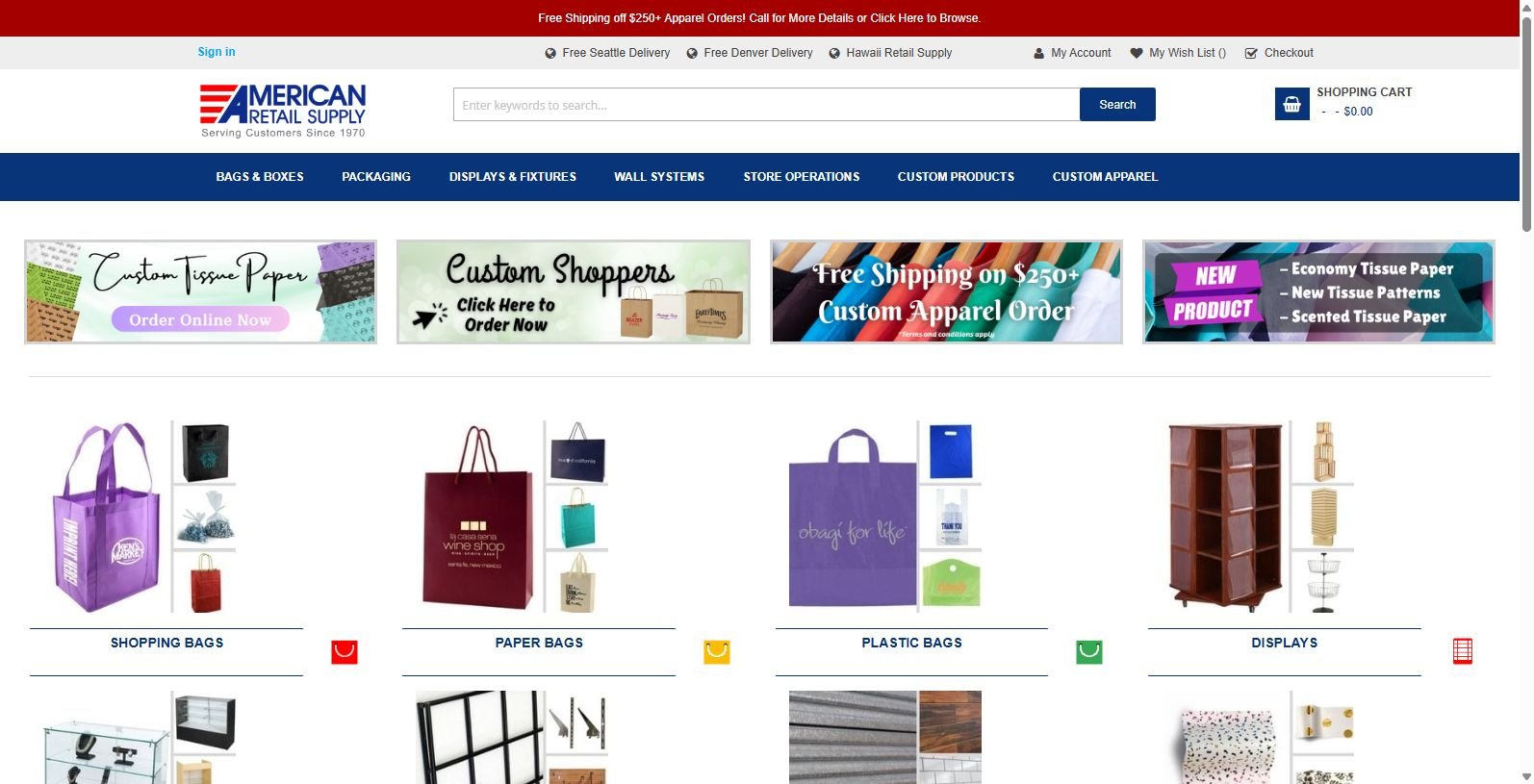 Just a moment... Wholesale Paper Shopping Bags