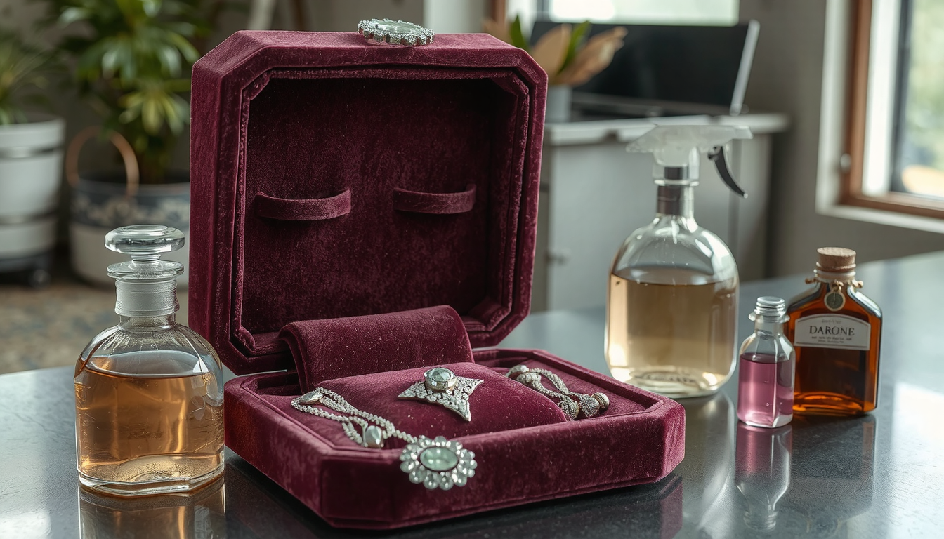 how to clean velvet jewelry box